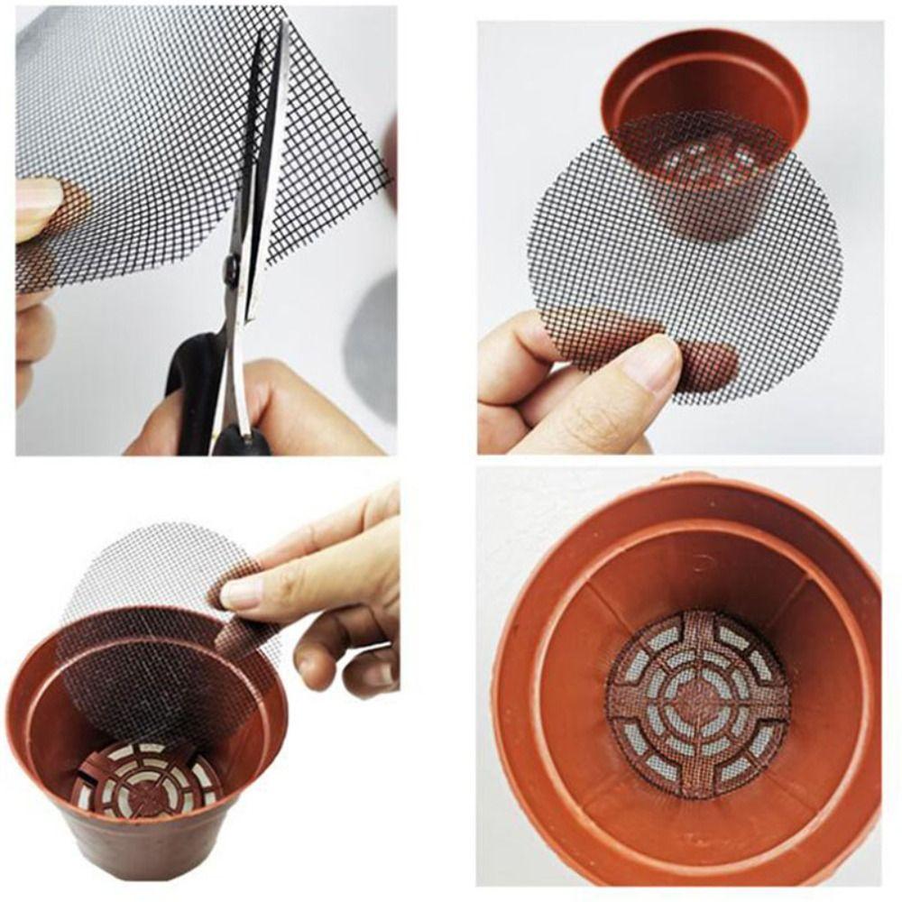5pcs Breathable Flower Pot Mesh Pad Insect Proof Bonsai Grid Mat Flower Pot Gasket Garden