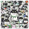 50 Black Chai Cartoon Stickers Cute Hand-painted Dog Shiba Inu Hand Account Decorative Water Cup Mobile Phone Gum Stickers