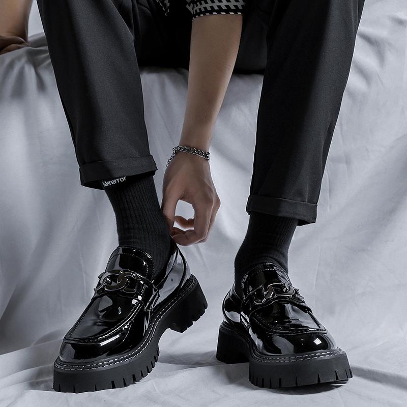 Fashion High quality thick soled shoes Male Casual Men Shoes Comfortable Formal Loafer Business Office Formal Dress Shoes 38-44