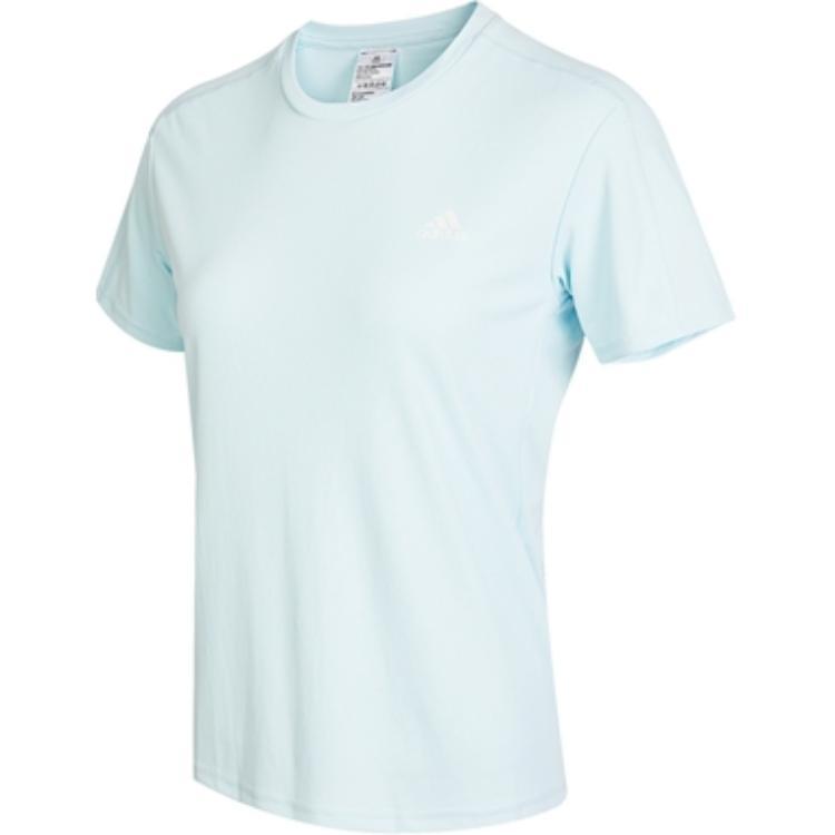 Adidas Set in Sleeve T Shirt Women's Light Blue (Unisex) T-Shirts HL1456