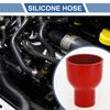 X AUTOHAUX 1 Pcs Inner Diameter 51-89mm/2.01"-3.50" Length 127mm/5.00" 0 Degree Red Silicone Hose