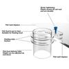 Transparent Acrylic Durable Adjustable Aquarium Fish Feeder Fish Tank Tiepiece Feeding Circle Ring