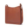 Longchamp Le Foulonné 27 Solid Color Zipper Adjustable Shoulder Strap Leather Crossbody Shoulder Bag Large Women Bags Light-Red-Brown 10140021121
