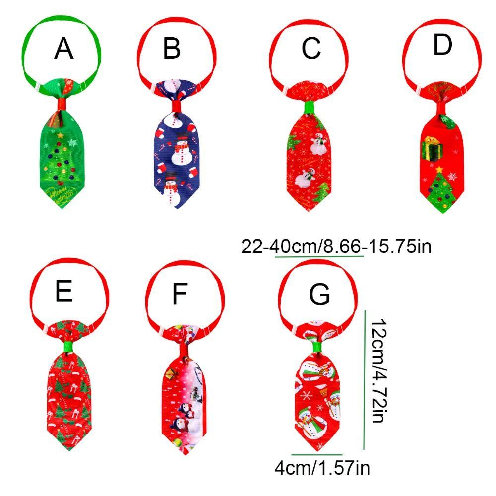 Adjustable Pet Christmas Bow Tie Xmas Tree/Snowman Cat Christmas Collar  Christmas