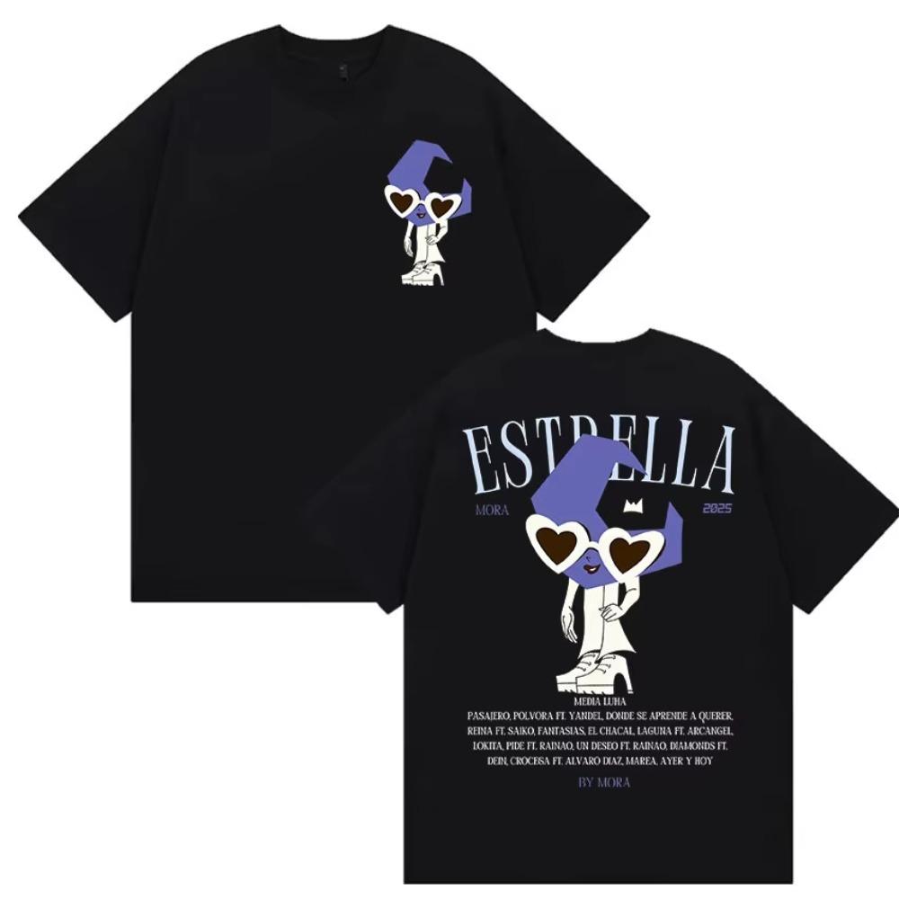 Rapper MORA Album 2025 Merch T Shirt Men's Retro O-Neck  Short Sleeve T-shirts Summer Casual High Quality Fashion T-shirt