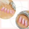 Cross-border Christmas Gradient Glitter Snowflake Nail Decals - Cute Long Trapezoid Nail Art Stickers