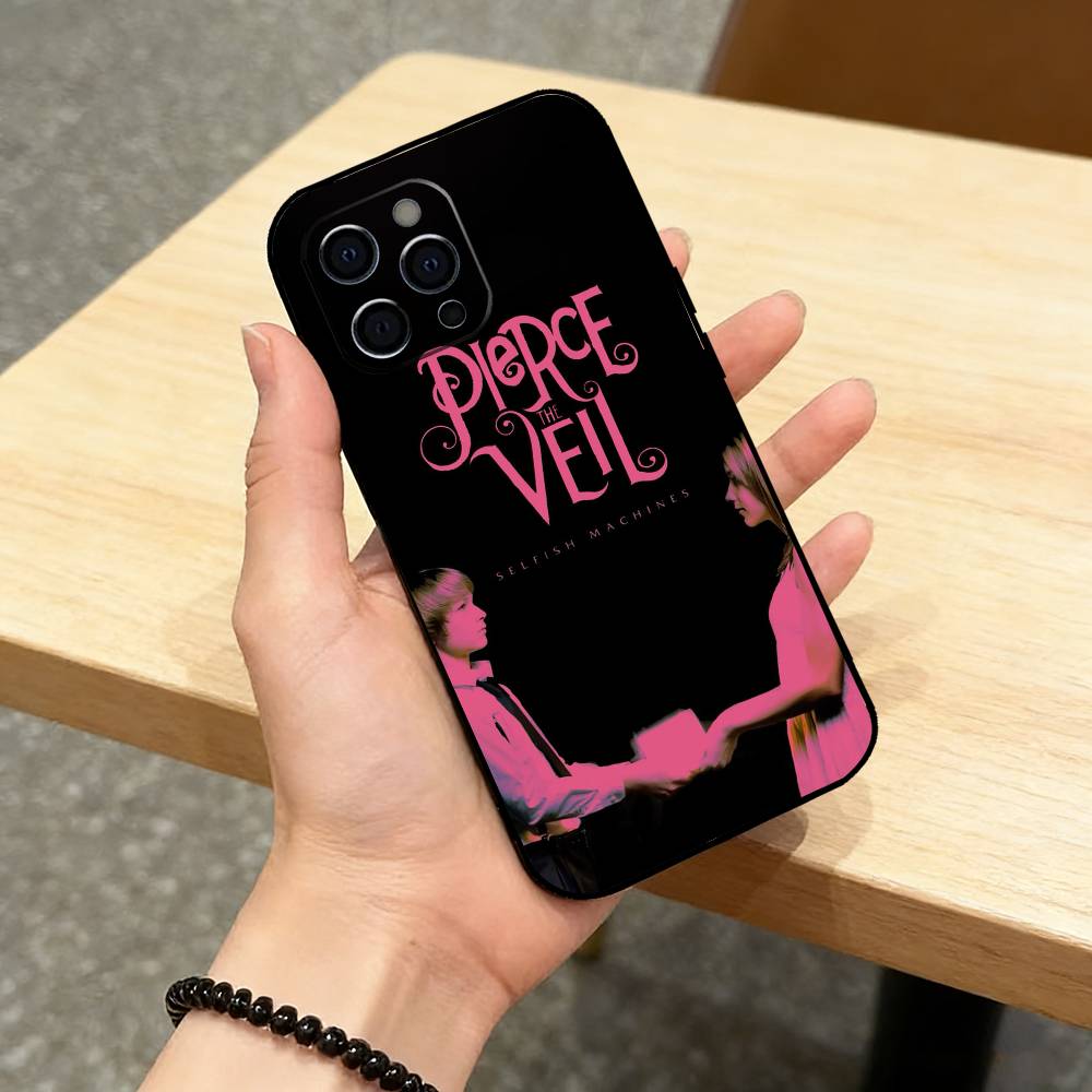Pierce the Veil Band Handyhülle Für iPhone 17,16,15,14,13,12,11 Plus,Pro Max,XS,Weiche Silikon Schwarze Hülle