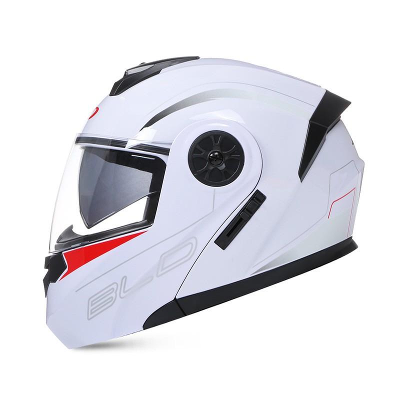 Full Face Motorcycle Helmet With Dual Visors Flip-Up Design Men Women All Season Riding