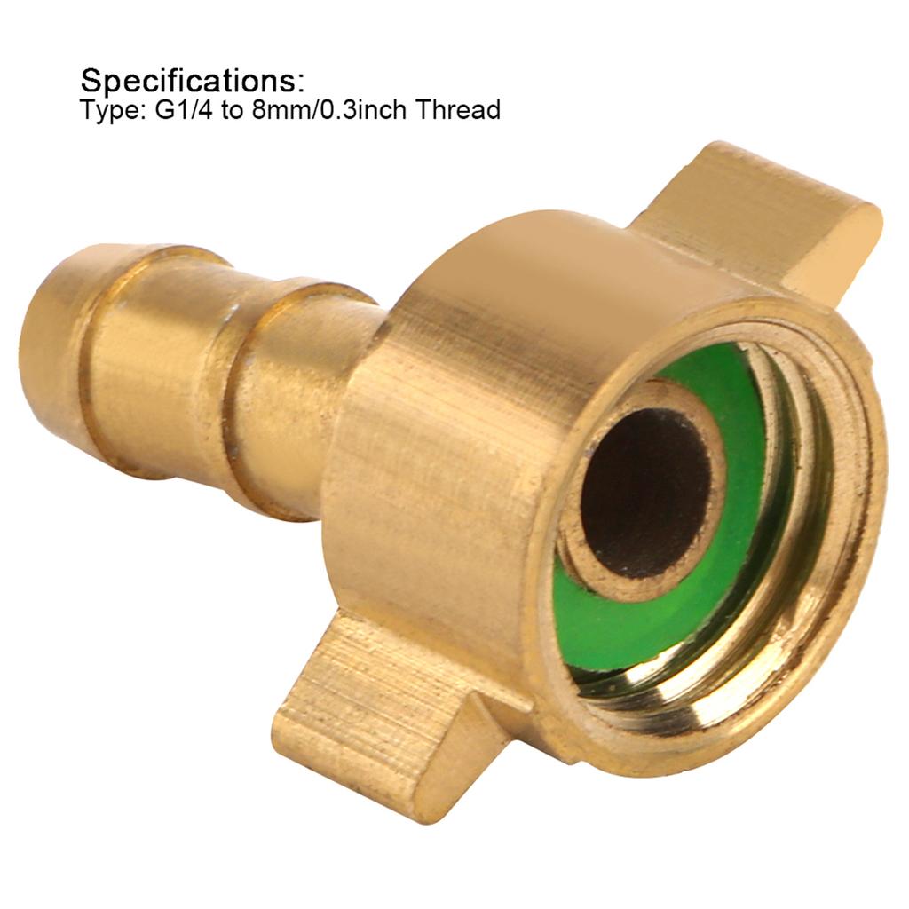 G1/4 To 8mm Thread Stainless Steel Hose Joint Sprayer Accesory