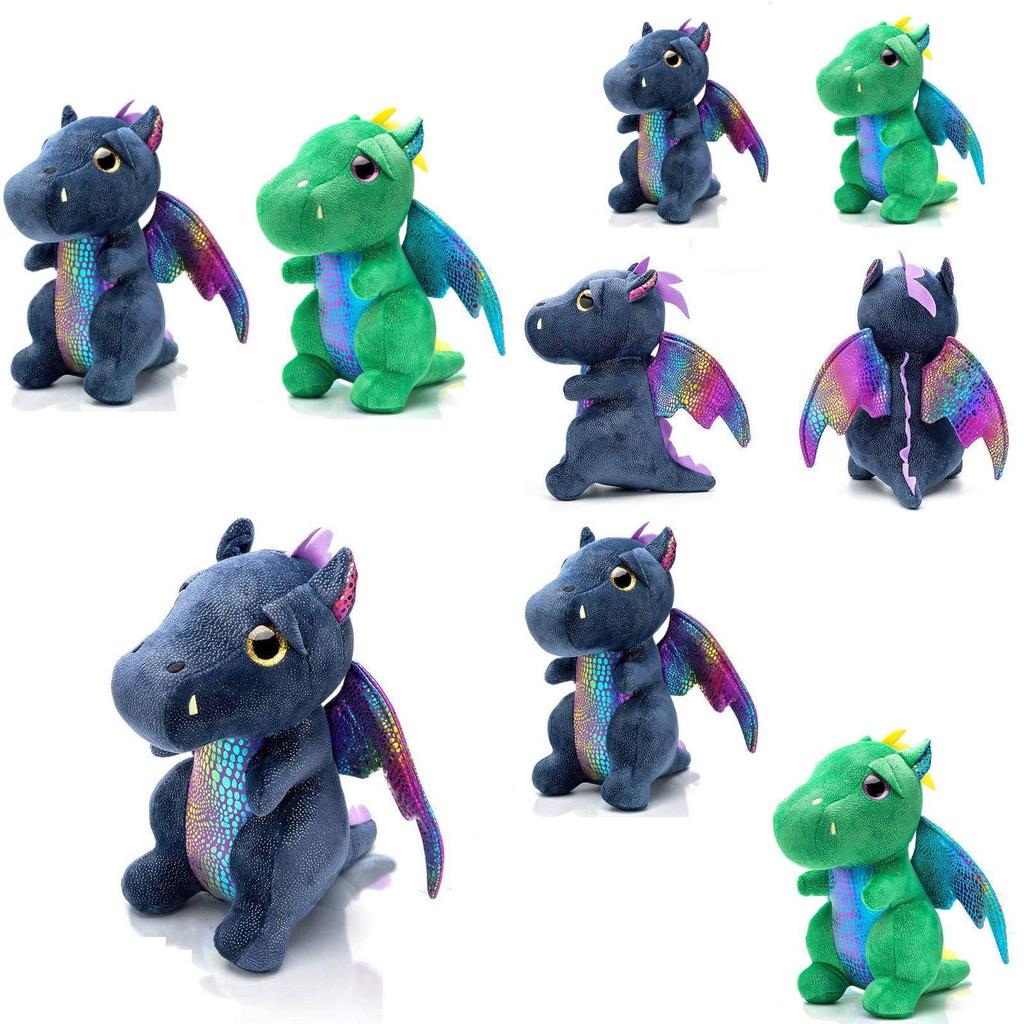 Colorful Little Flying Dragon Plush Doll For Kids Christmas Dinosaur Toy Home Decor 25cm