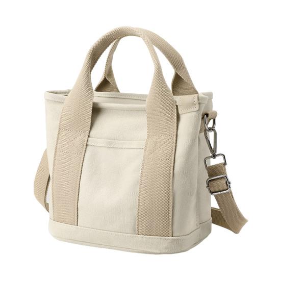 Canvas Crossbody Bag Adjustable Shoulder Straps Large Capacity Laptop Messenger Bag Portable Commuter Bag