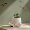 Functional Office Plant Decor Sit In Meditation Planter Cute Zen Flower Pot 3D Printed Small Figure Succulents Pot for Cacti Home Desktop Creative