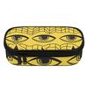 Pencil Pouch Smooth Zipper Spacious Storage Durable 300D Polyester with Mesh Pocket Removable Divider and Pen Slots for Boys Girls