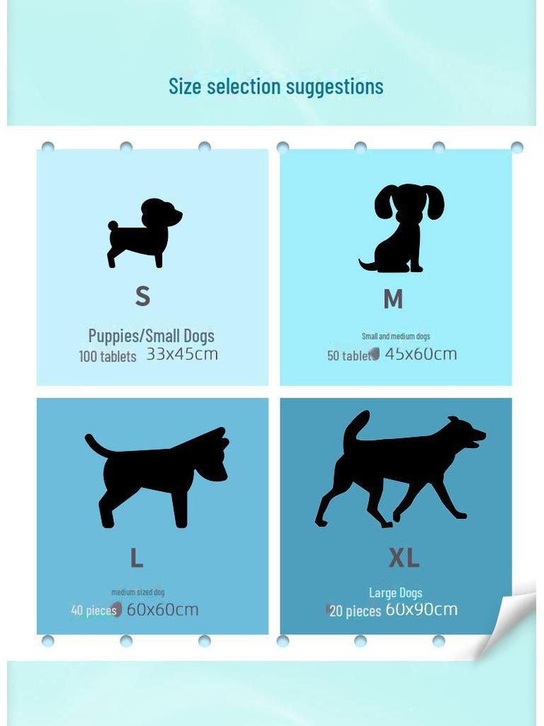 Thickened Absorbent Dog Diapers - Deodorizing Pet Pads, Pack of 100 for Teddy and Golden Retrievers