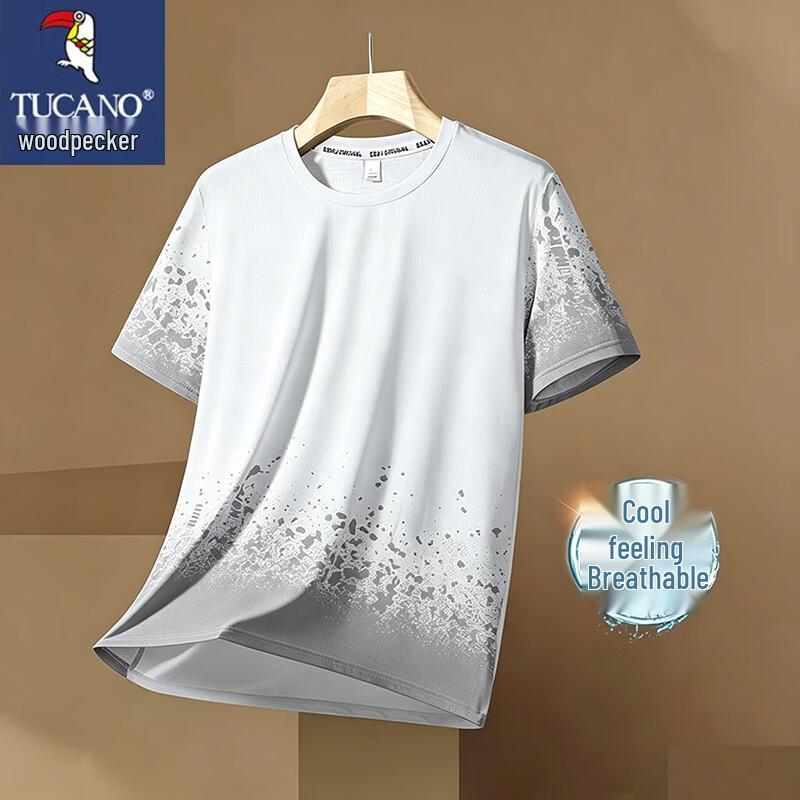

TUCANO Men s Ice Silk Quick-Dry Round Neck T-Shirt M