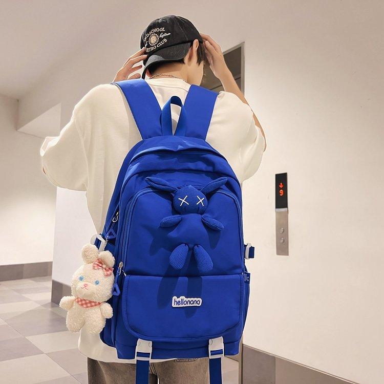 Universal Large Capacity Backpack Cute Cartoon Rabbit High School Student Schoolbags Durable Nylon College Student Book Bag Rucksack