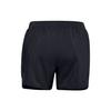 Under Armour Solid Color Logo 2 In 1 Sports Casual Shorts Women Shorts Black 1356200-001