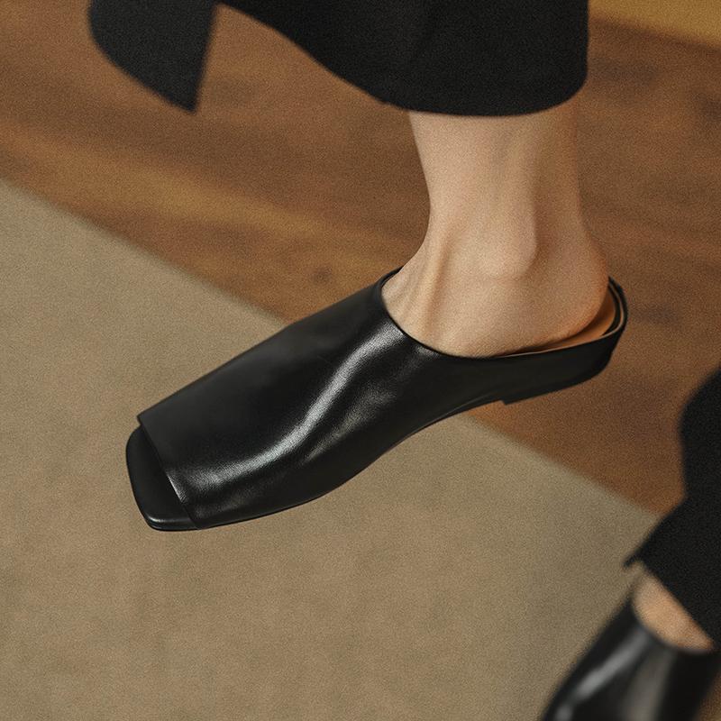 Fashion 2025 New Spring Summer Women Pumps Fashion Peep Toe Slip on Ladies Elegant Single Casual Shoes Thick Low Heel Dress Pumps Shoes
