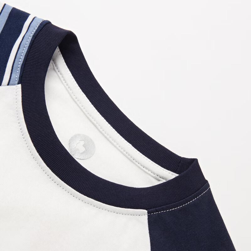MQD Boys' Asymmetric Raglan Color-block Breathable Short Sleeve T-shirt