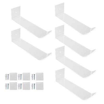 6pcs Adhesive Hat Hooks Minimalist Acrylic Wall Hat Hangers Decorative Hat Hanger Storage Organizer for Baseball Hat