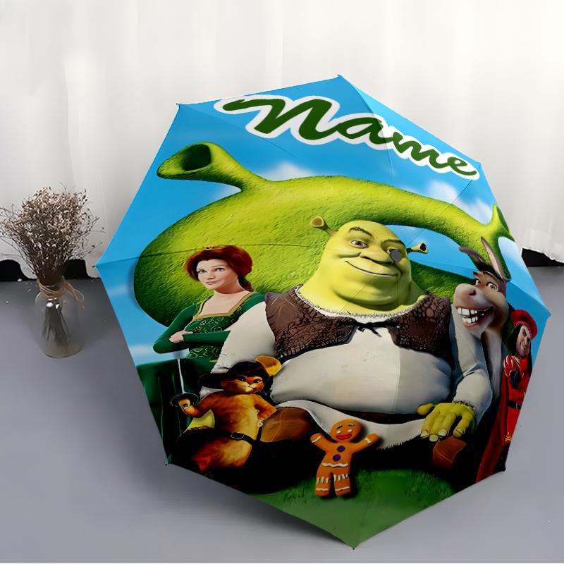 Personalized Name S-Shrek Print Umbrella - Automatic Open/Close, Eight-Rib Durable Frame, Automatic Folding Umbrella