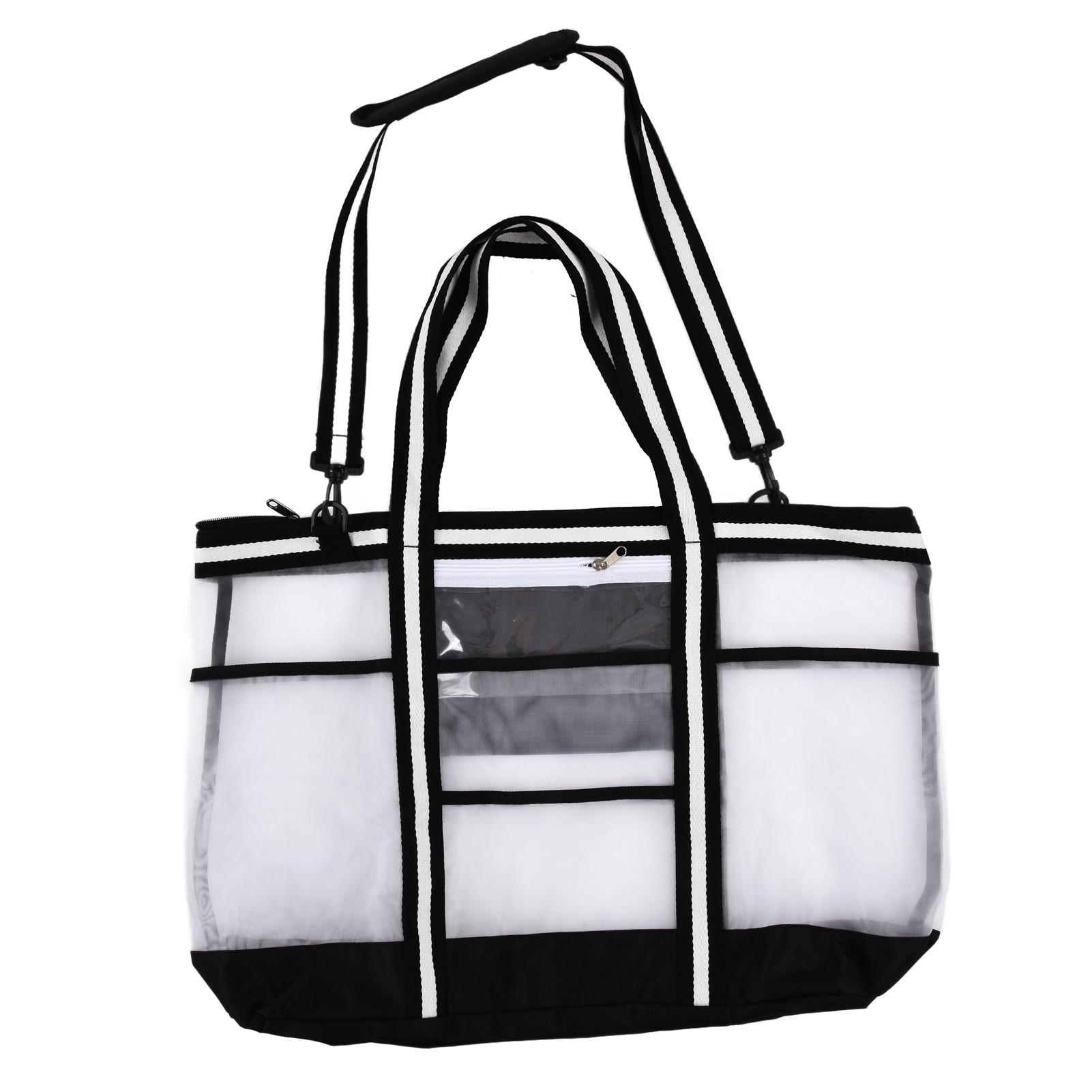 

8 Pocket Nylon Mesh Beach Bag Multifunctional Camping Tote Bag for Outdoor Shopping