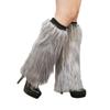 Plush Leg Warmers for Women Soft Furry Boot Toppers Ribbed Elastic Top Fuzzy Leg Covers Winter Accessory Party Costume