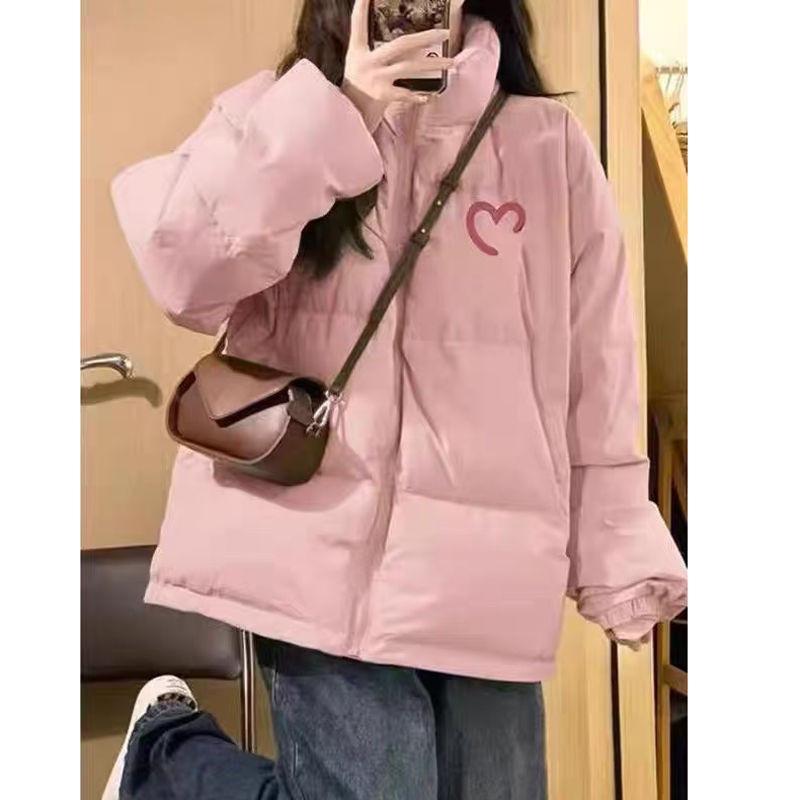 

Свободная корейская зимняя хлопковая куртка для миниатюрных женщин, теплая и утолщенная хлопковая куртка, пуховик XL