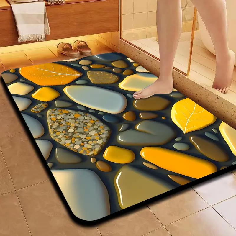 Diatom 5d Mud Soft Threedimensional Waterabsorbing Antislip Mat Home Bedroom Bathroom Sink Bathroom Entrance Door Mat Hallway