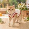 Cherry Pattern Cat Strawberry Vest Breathable Summer Pet Clothes Cat Lace Vest  Photo Shoots