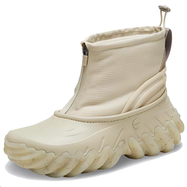 Crocs Fashion Versatile Short Boots Unisex Boots Gray Brown 210315-OLJ