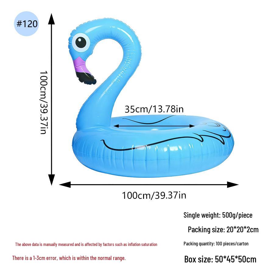 Thickened Adult Flamingo Inflatable Swim Ring & Water Toy