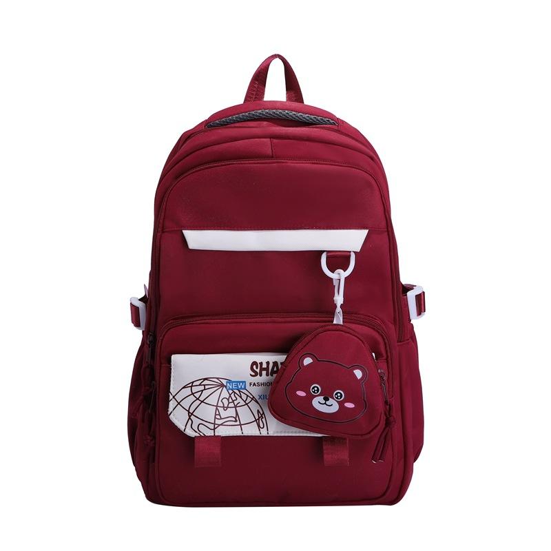 Mori series high value, large capacity, niche, light weight, cute versatile schoolbag, junior high school student backpack красный