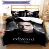 Juego de Ropa de Cama Edward Cullen de 3 Piezas Funda Nórdica con Cierre Incluye 1 Funda Nórdica y 2 Fundas de Almohada para Todas las Estaciones Decoración de Dormitorio Hogar Dormitorio Universitario