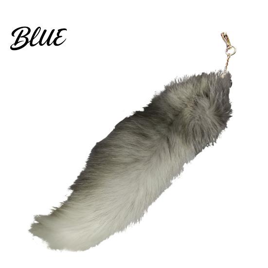 Rotatable Lobster Clasp Keychain Extra Large Fake Fox Tail Oversized