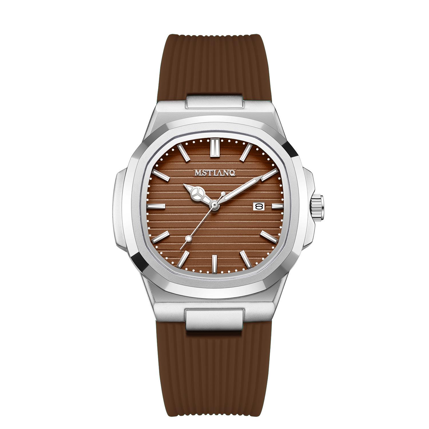 

Silicone Strap, Tape, Watch Men S Fashion Simple Calendar Waterproof Sense Temperament Taste Luminous Tide Men S Watch