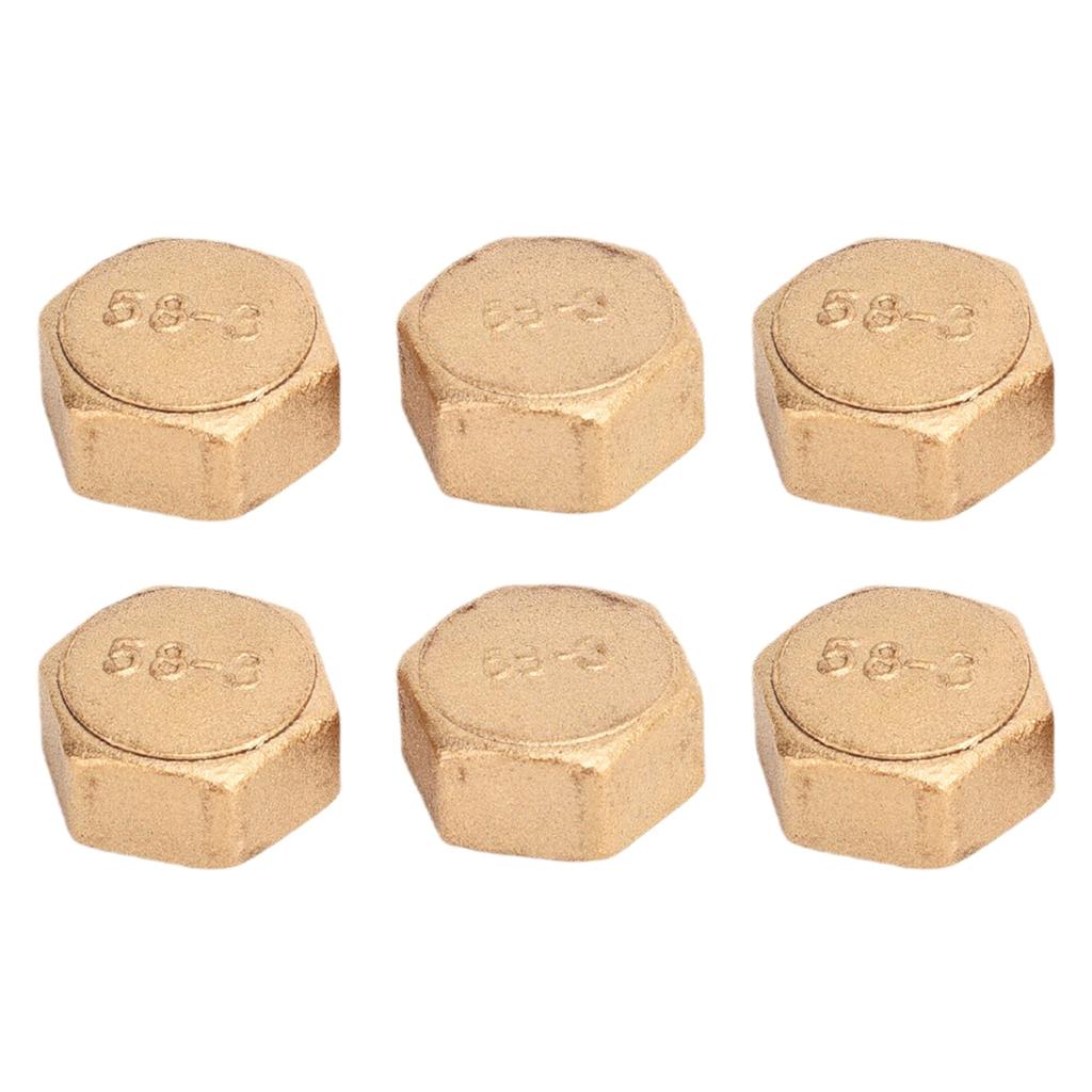 6pcs Upgrade Machined Threaded Seals 1/2"/3/4"/1" Temperature End Seal Pipe End Covers Inner Threaded Pipe End Caps