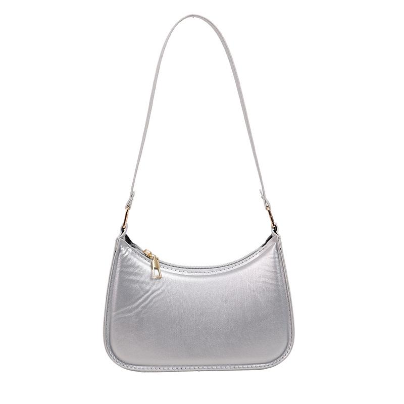 2024 Versatile Textured Casual Bag: Fresh, Simple, Solid Color Shoulder Bag for Autumn/Winter Fashion