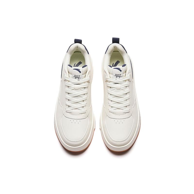 Anta Milk Lid 2 Slip Resistant Abrasion Resistant Low top Skateboard Shoes Men's White Blue Sneakers 912348080-1