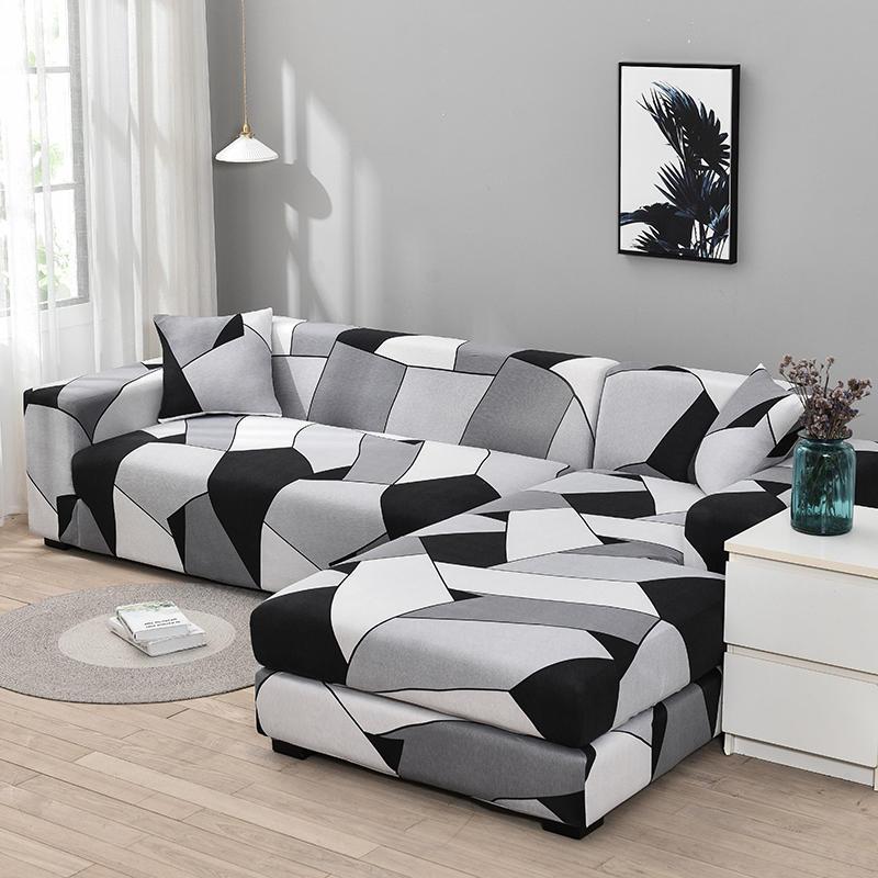 Please Order 2Pieces If Is L-shaped Corner Chaise Longue Sofa Cubre Sofa Elastic Couch Cover Stretch Sofa Covers for Living Room