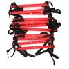 Feste Agility Leiter Fußball Speed Rope Leiter für Fußball Übung Sporttraining 6M 12Sprossen Rot