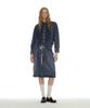 Partimento Woman Drawstring Denim Midi Skirt_Light Blue
