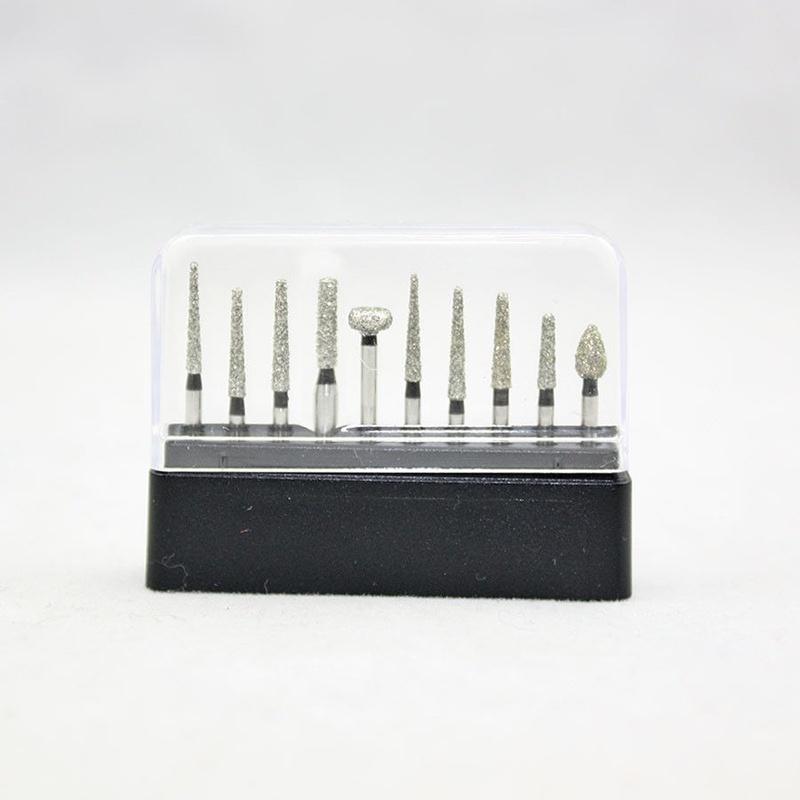 10pcs FG1.6 Dental Diamond Burs Set for Porcelain Polishing Dentist Product