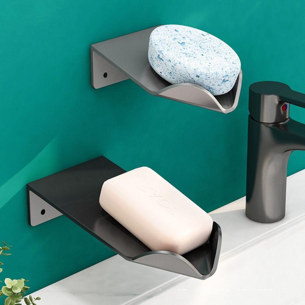 

Carbon Steel Bathroom Soap Rack Portable Soap Dishes Bathroom Accessories Soap Sponge Home Style D