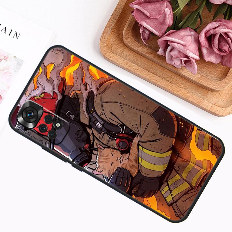 

Firefighter Heroes Fireman Case For Xiaomi Redmi Note 9 10 11 12 13 14 Pro 9S 10S 11S 12S Redmi 14C 13C 10C 12C Cover Redmi Note 13 4G