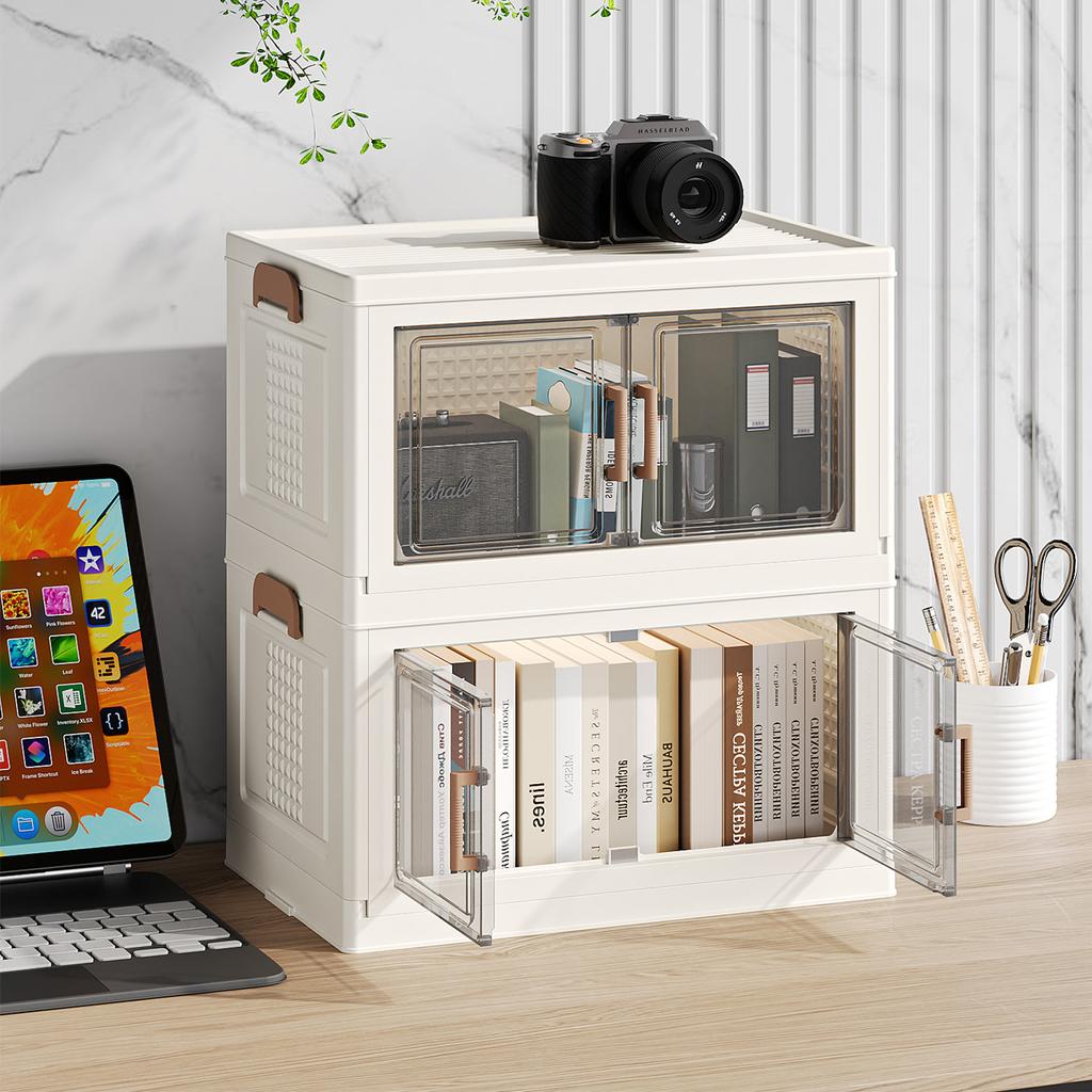 Contenitore portaoggetti pieghevole con coperchio e carrucola - Organizzatore portatile a 1/2/3 strati per un facile accesso e una comoda conservazione