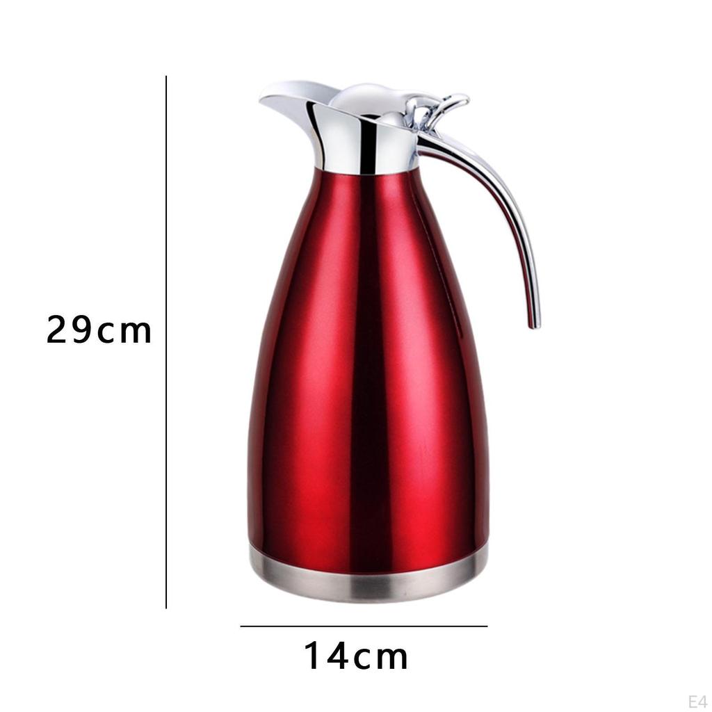 Stainless Steel Pitcher Cold Beverage with Lid Reusable Teapot Jug Tea Dispenser for