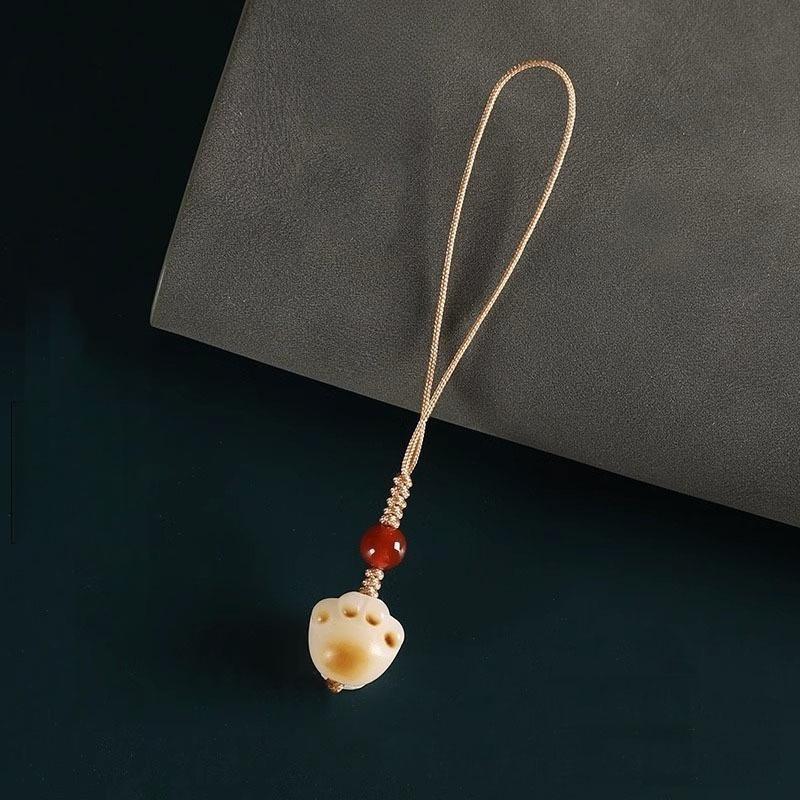 Furry Cute Cartoon Short Phone Charm for Girl Kawaii Cartoon Kitten Keychain Phone Lanyard Earphone Pendant Phone Accessories