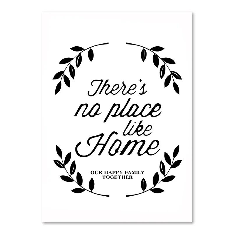 Black White Life Quote Canvas Painting Scandinavian Style Love Poster and Print Nordic Wall Pictures for Living Room Home Decor