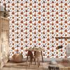 Halloween Wallpaper White and Orange for Living Room and Bedroom 50x1000